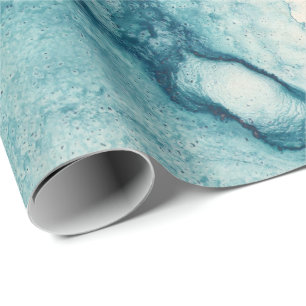 Cadeau Océan BLEU de papier d'emballage d'aquarelle