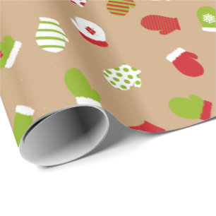 Cadeau Oh quel amusement ! Papier d'emballage de mitaines