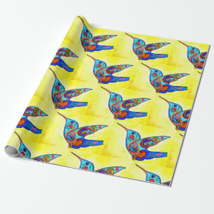 Cadeau Oiseau de Humming - Papier d'enveloppement