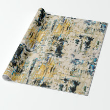 Or parmi le papier d'emballage de gravier