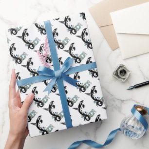 Cadeau Orca Freedom Art papier d'enveloppement de voyage