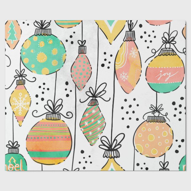 Cadeau Ornements de Noël Papier d'enveloppement (Couture)