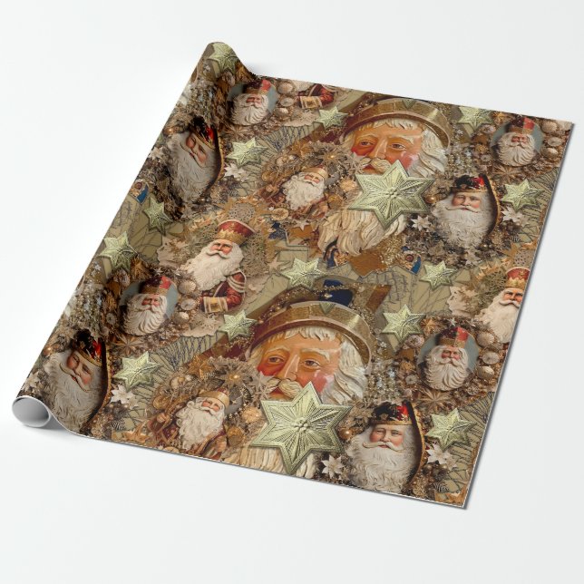 Cadeau Ornements en papier Père Noël victorien (Déroulé)