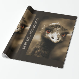Cadeau Ostriches Look papier d'emballage personnalisé