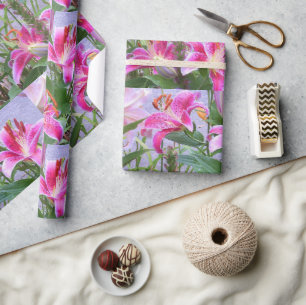 Cadeau ou papier Motif à fleurs personnalisé