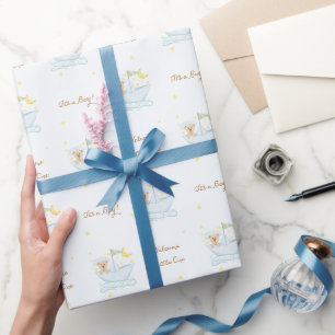 Cadeau Ours doux en bateau en papier