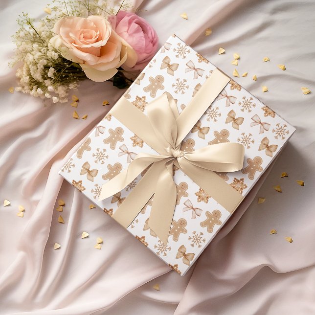 Cadeau Pain d'épice unique Noël Papier d'enveloppement ca (Créateur téléchargé)