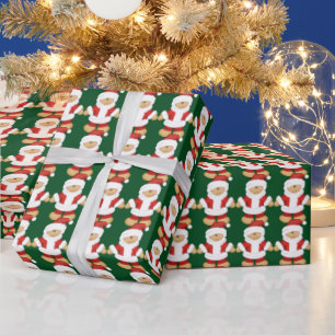 Cadeau Pain d'épices de Noël Papier d'emballage de vacanc