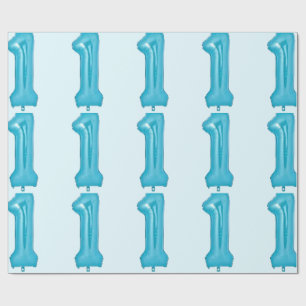 Cadeau Papier à ballons bleu 1