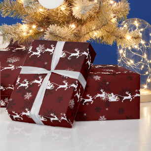 Cadeau Papier à capuchon et à pinceau rouge Père Noël