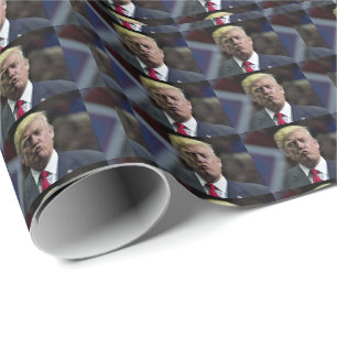 CADEAU PAPIER À EMBALLER NOËL BISOU DONALD TRUMP