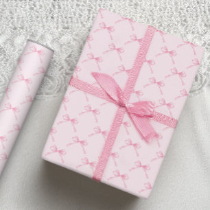 Cadeau Papier à enveloppement à arc rose