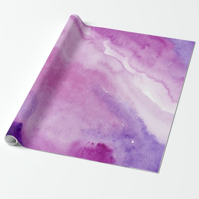Cadeau Papier à enveloppement Abstrait en marbre violet (Déroulé)