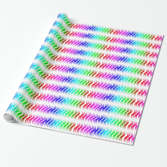 Cadeau Papier à enveloppement arc-en-ciel (Déroulé)