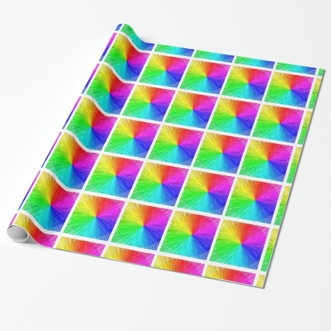 Cadeau Papier à enveloppement arc-en-ciel (Déroulé)