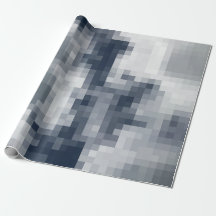 Papier à enveloppement bleu et blanc pixé