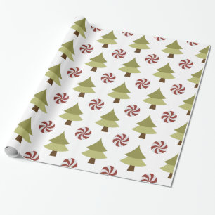 Cadeau Papier à enveloppement brillant de l'arbre de Noël