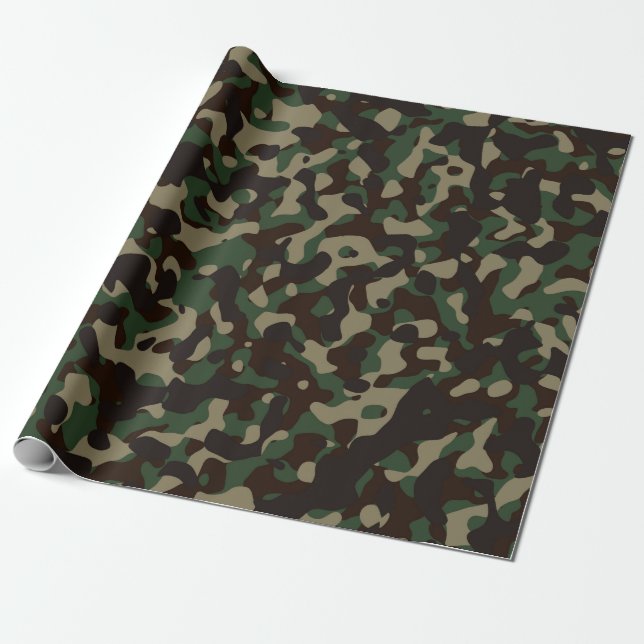 Cadeau Papier à enveloppement camouflé (Déroulé)