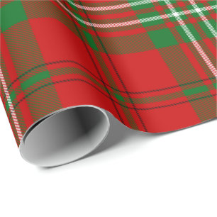 Cadeau Papier à enveloppement Clan Scott Red Tartan