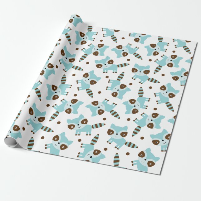 Cadeau Papier à enveloppement couture Raccoon (Déroulé)