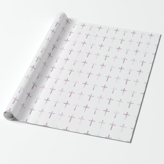Cadeau Papier à enveloppement croisé de la lavande de com (Déroulé)