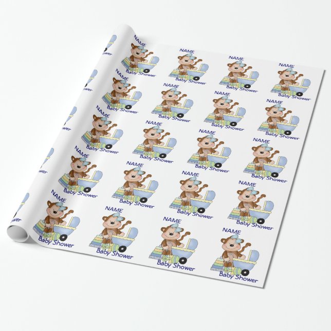 Cadeau Papier à enveloppement de Baby shower (Déroulé)