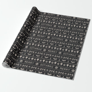 Cadeau Papier à enveloppement de chandail de Noël gothiqu