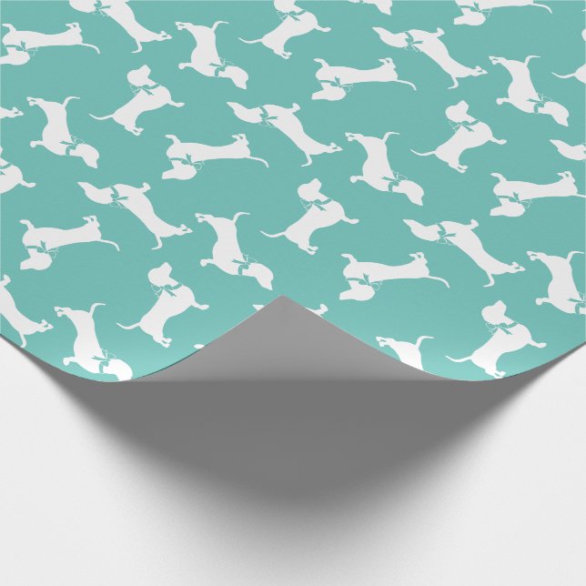 Cadeau Papier à enveloppement de chien Wiener Chien Chien (Coin)
