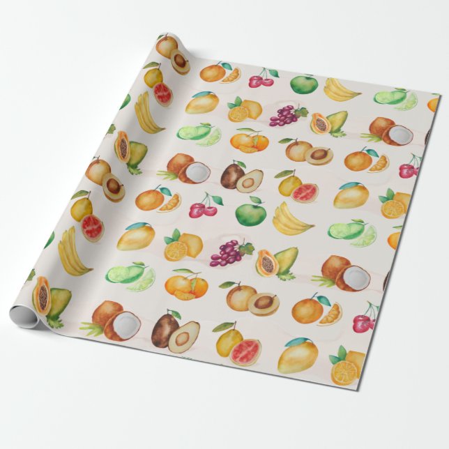 Cadeau Papier à enveloppement de fruits (Déroulé)