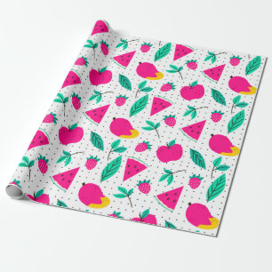 Cadeau Papier à enveloppement de fruits tropicaux