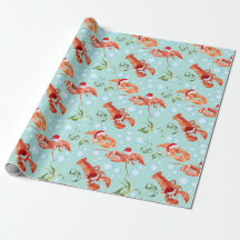 Papier à enveloppement de homard festif