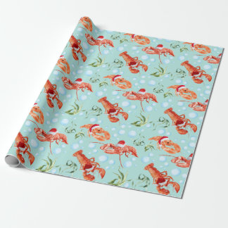 Cadeau Papier à enveloppement de homard festif