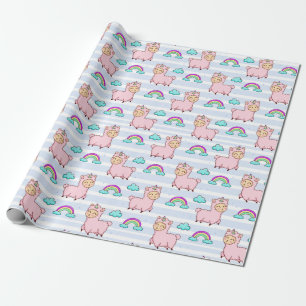 Cadeau Papier à enveloppement de lamas