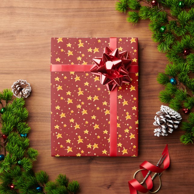 Cadeau Papier à enveloppement de l'étoile de Noël (Cadeau de vacances)