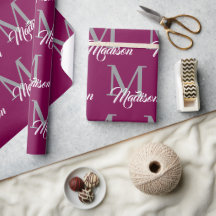 Papier à enveloppement de monogramme élégant - Per