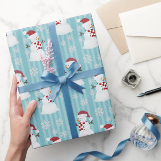 Cadeau Papier à enveloppement de neige de Noël