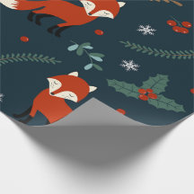 Papier à enveloppement de Noël (thème Red Fox)