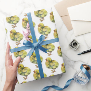 Cadeau Papier à enveloppement de Pâques - Petit poulet ja