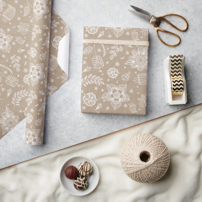 Cadeau Papier à enveloppement de Pâques Rustique Kraft (Artisanat)