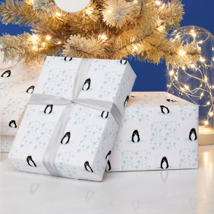 Cadeau Papier à enveloppement de pingouin