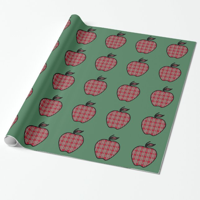 Cadeau Papier à enveloppement de pomme de l'enseignant (Déroulé)