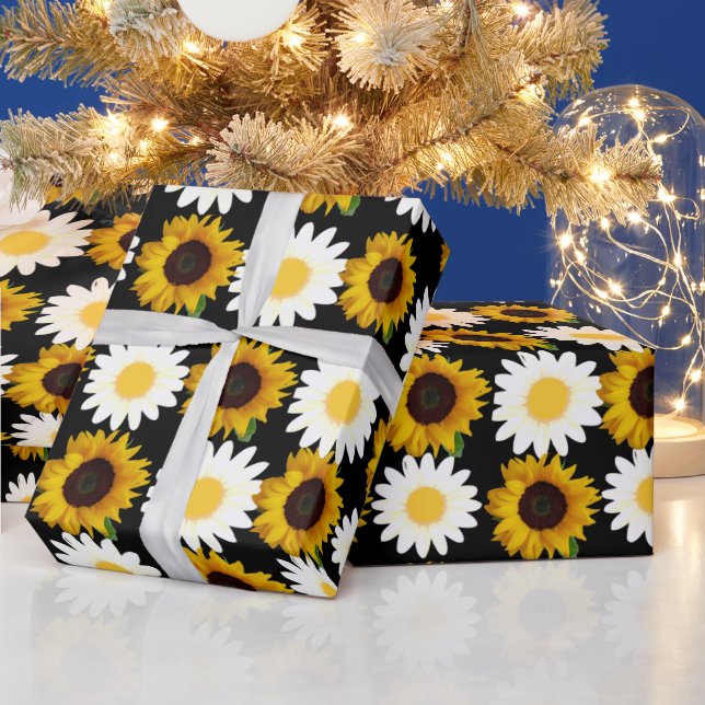 Cadeau Papier à enveloppement de tournesol (Vacances)