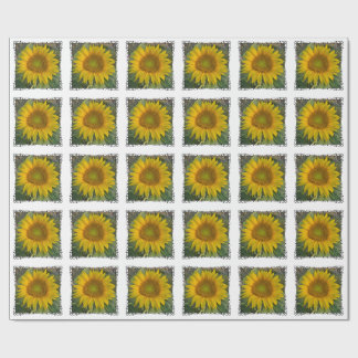 Cadeau Papier à enveloppement de tournesol