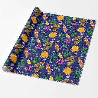 Cadeau Papier à enveloppement d'été tropical
