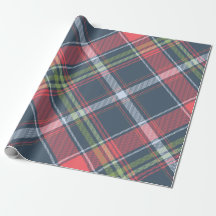Papier à enveloppement Diagonal Tartan Plaqué Noël