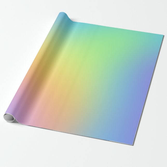 Cadeau Papier à enveloppement doux Pastel Rainbow (Déroulé)