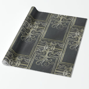 Cadeau Papier à enveloppement Eldrich (noir et or)