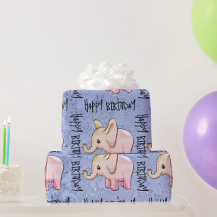 Cadeau Papier à enveloppement éléphant