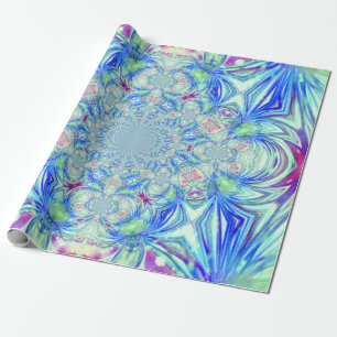 Cadeau Papier à enveloppement en cristal bleu