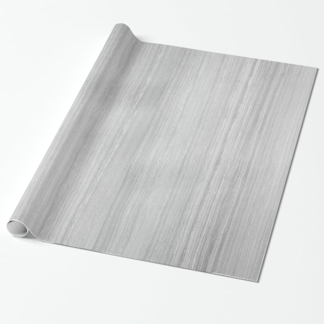 Cadeau Papier à enveloppement en granit gris rayé (Déroulé)